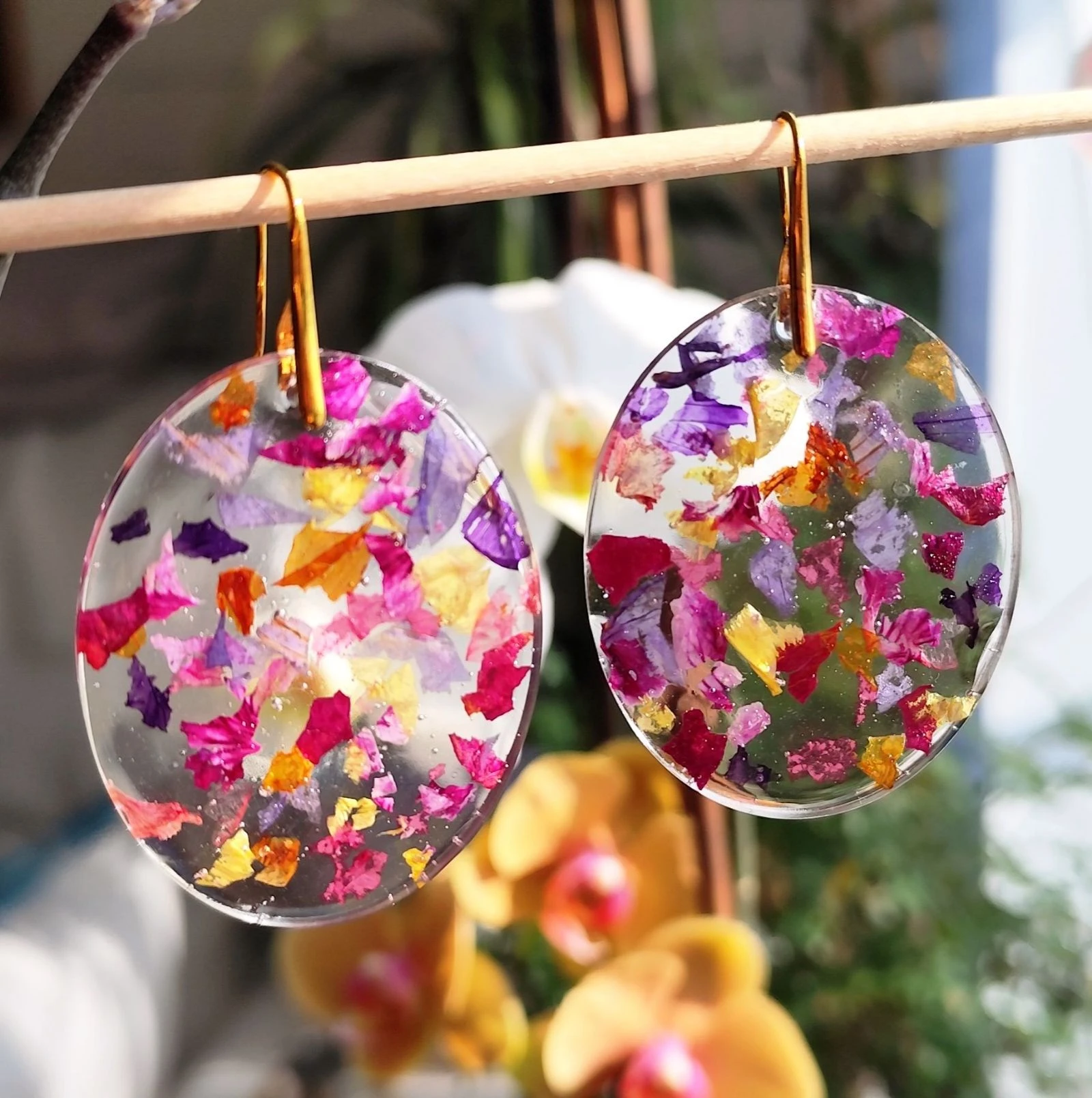 Pendientes #Pétalos de flores #XXL – photo 12